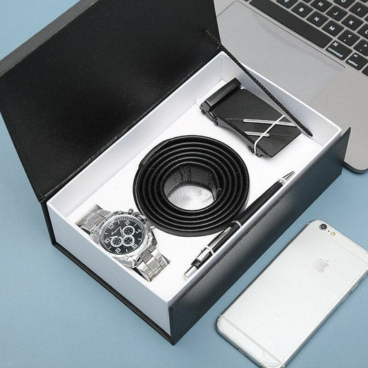 Cadeau showroom Noir Coffret cadeau montre en acier