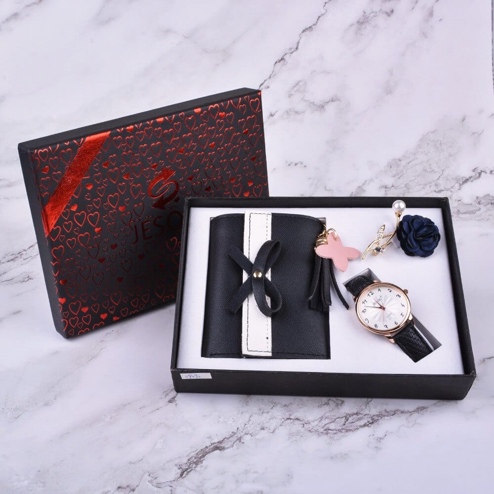 Cadeau showroom Noir Coffret femme ensemble 3 pièces