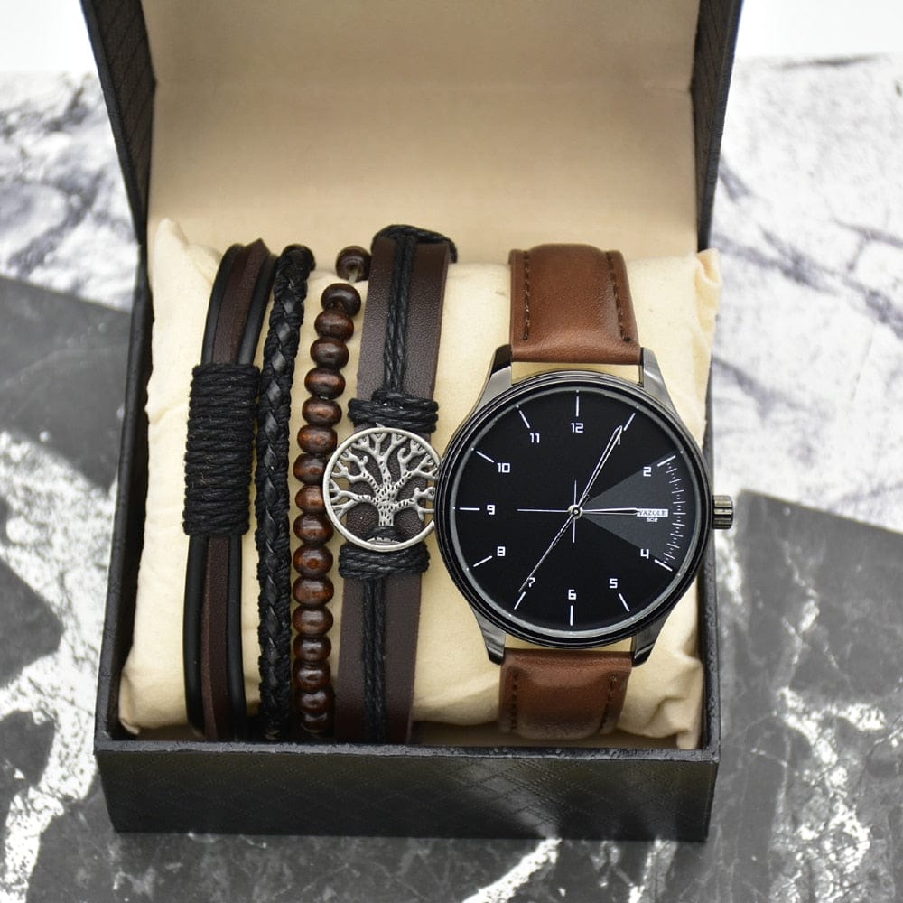 Cadeau showroom Noir/marron Coffret cadeau 4 pièces, haute qualité