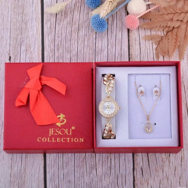 Cadeau showroom Rouge 1 Coffret bijoux ensemble de 3 pièces