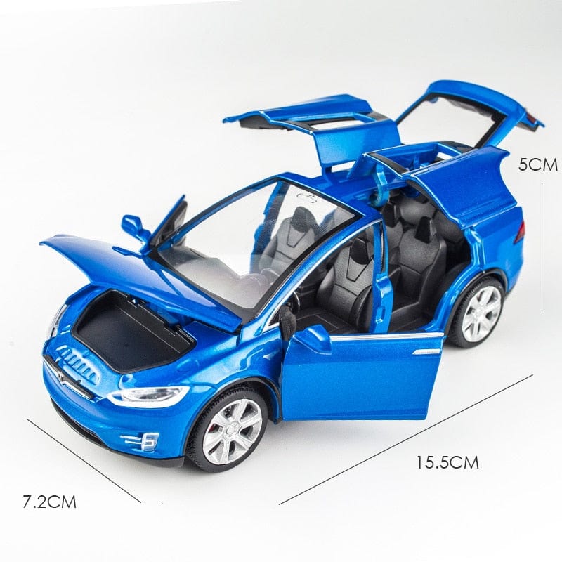 Cadeau showroom Voiture Tesla modèle X 1:32 en alliage