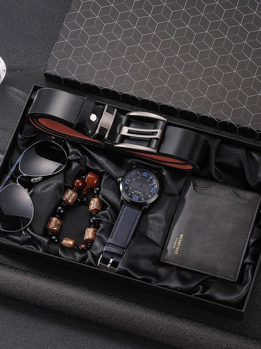 Showroom-Cadeau Bleu Coffret cadeau homme de luxe 5 pièces
