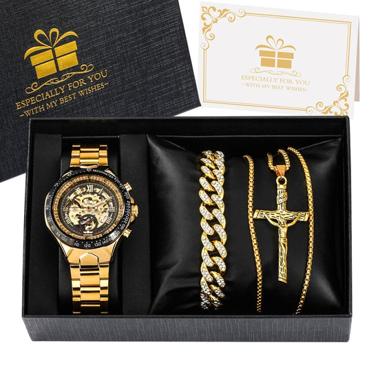 Showroom-Cadeau Coffret 2 Montre de luxe pour hommes automatique