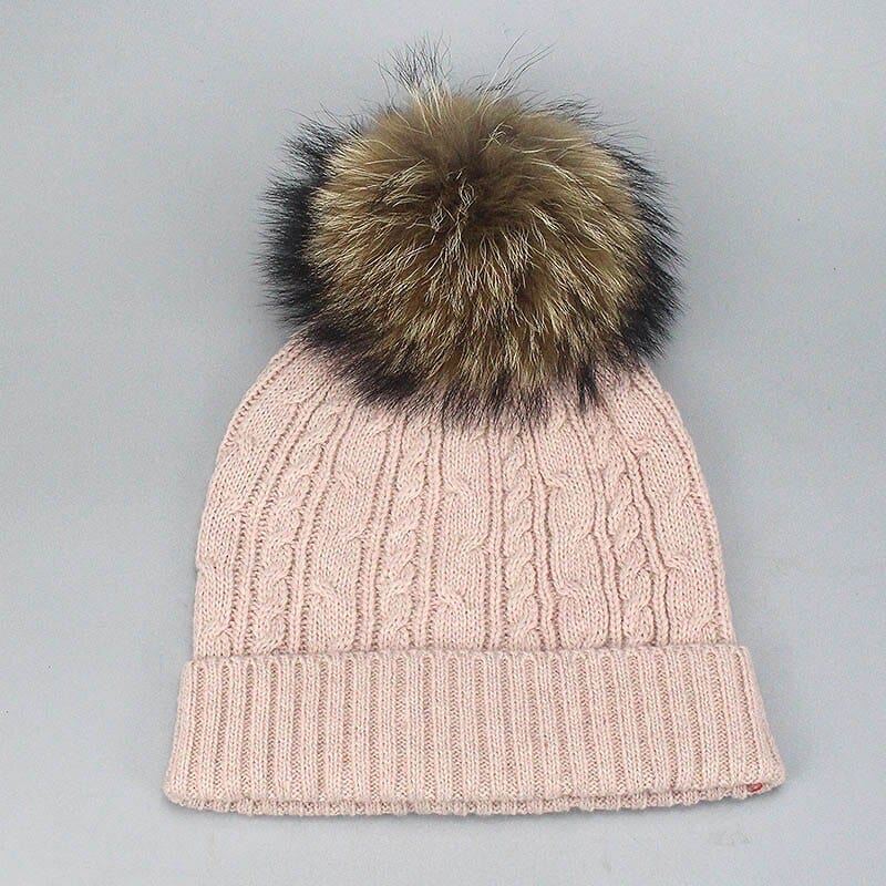 Showroom-Cadeau Ensemble 3 pièces avec pompon fourrure