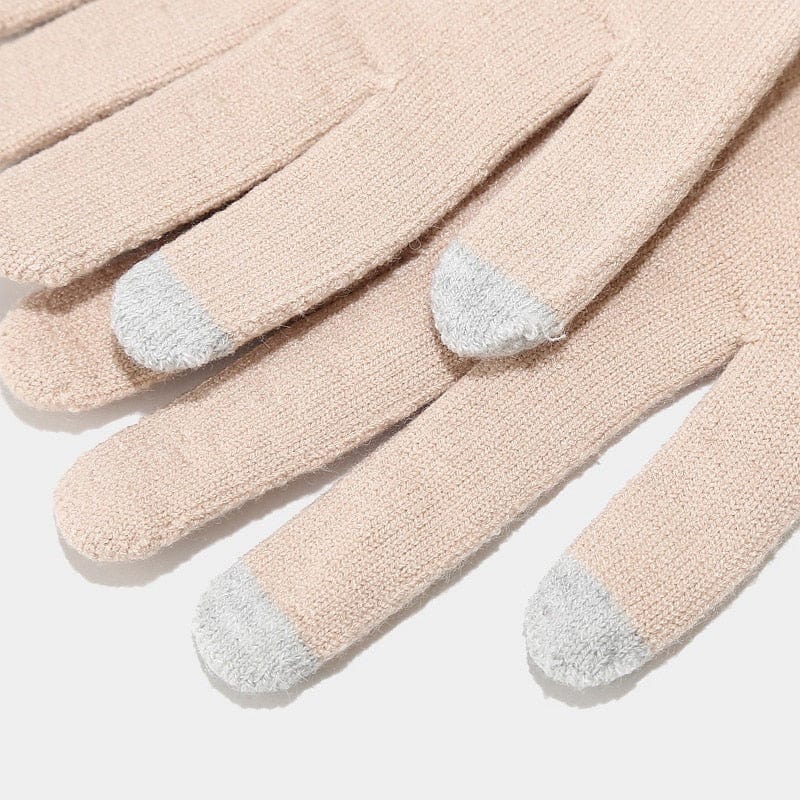 Showroom-Cadeau Ensemble gants et écharpes, bonnet en laine épaisse