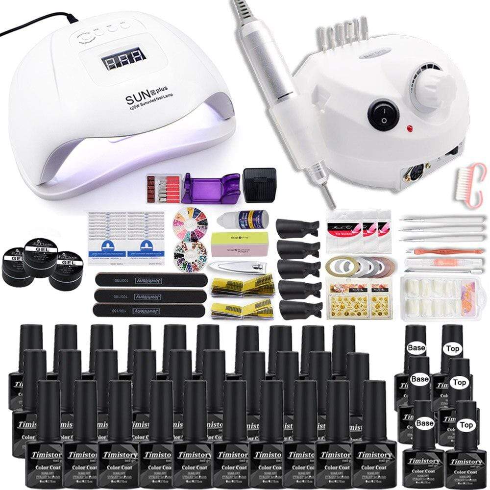 Showroom-Cadeau kit manucure Manucure, lampe UV ponceuse et gel, kit pro complet