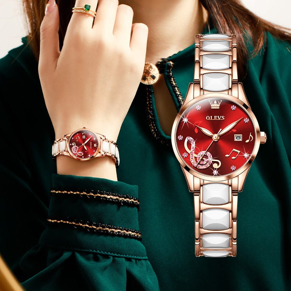Showroom-Cadeau Montre de luxe, bracelet en céramique or Rose