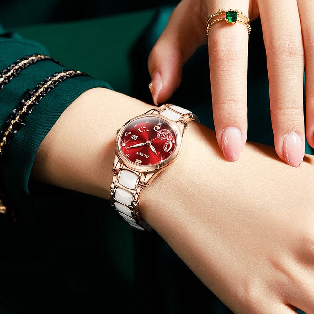 Showroom-Cadeau Montre de luxe, bracelet en céramique or Rose