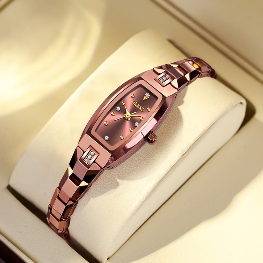 Showroom-Cadeau Montre luxe dorée étanche en acier inoxydable