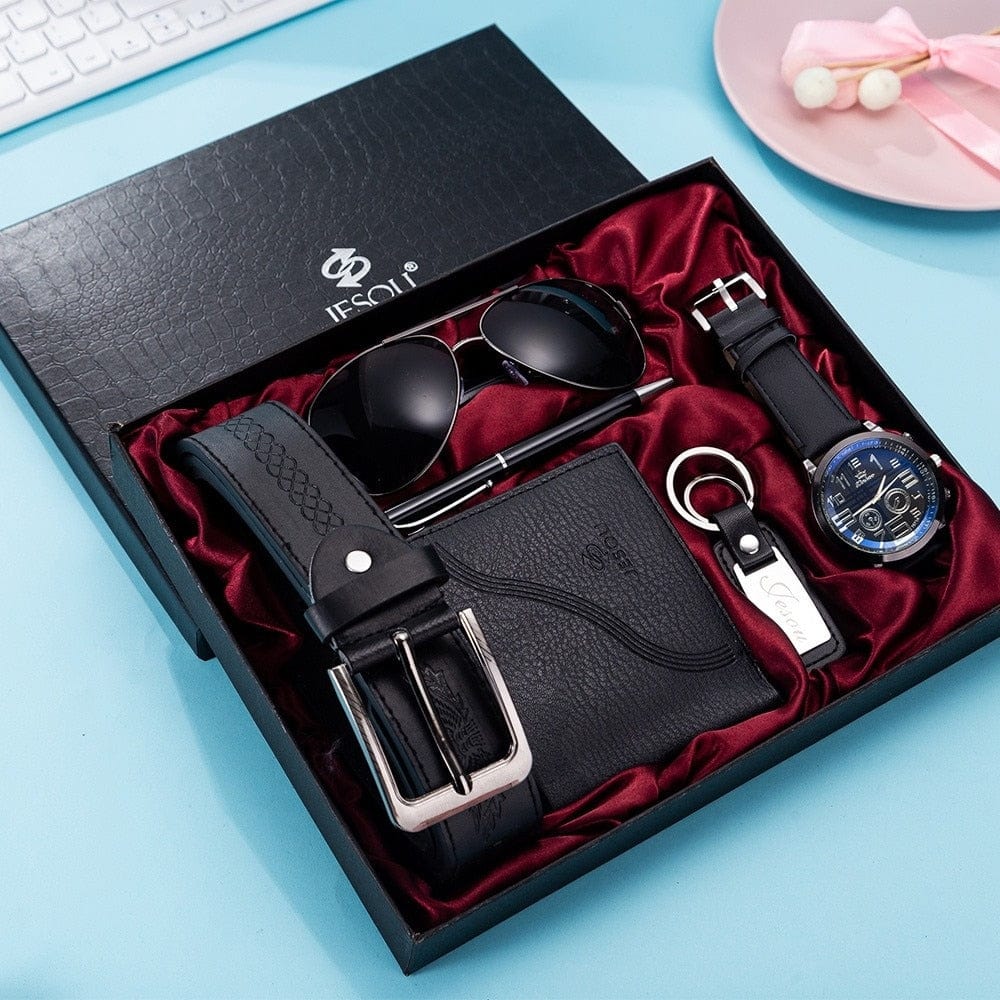 Showroom-Cadeau Noir Coffret cadeau homme 6 pièces