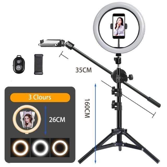 showroomcadeau Anneau selfie 160CM Anneau lumineux Led selfie avec trépied