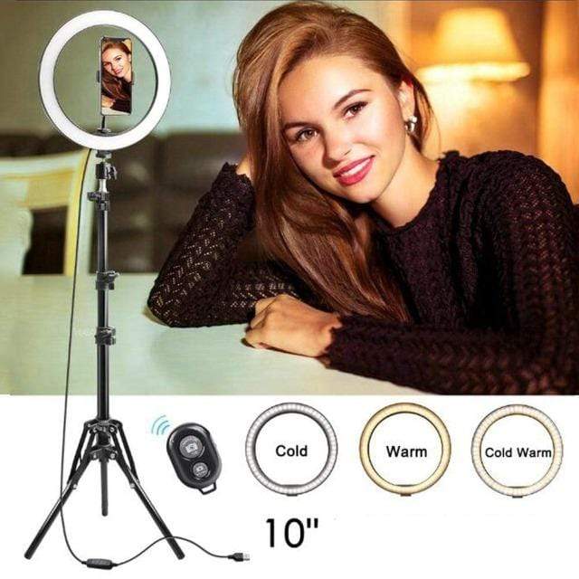 showroomcadeau Anneau selfie Anneau lumineux Led selfie avec trépied