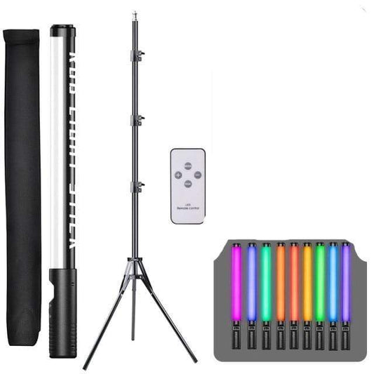 showroomcadeau Bâton lumineux 2m trépied Bâton lumineux d'éclairage rvb avec trépied