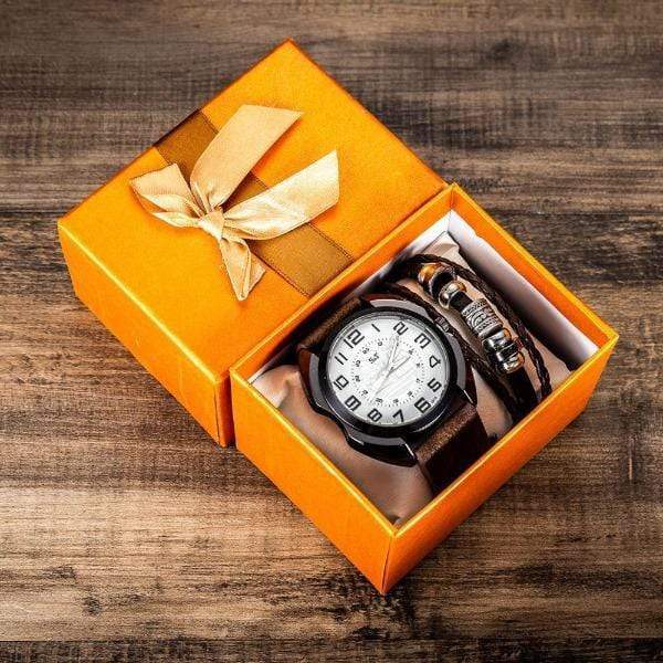 showroomcadeau coffret a montre Montre à quartz bracelet ensemble