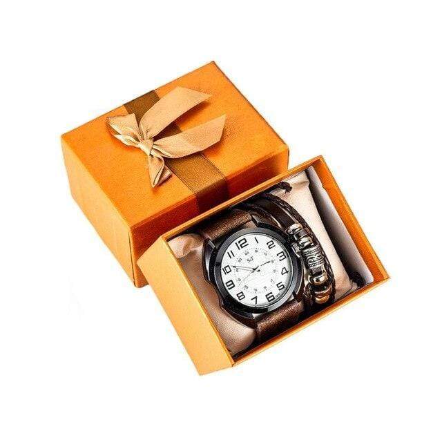 showroomcadeau coffret a montre Montre à quartz bracelet ensemble