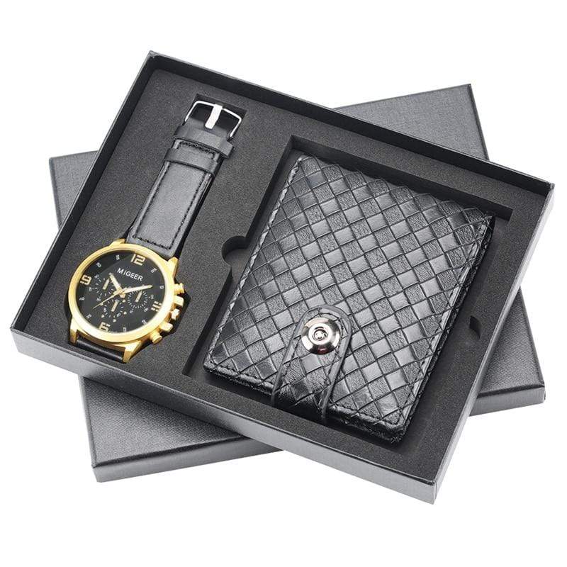 showroomcadeau coffret cadeau Montre Portefeuille ensemble cadeau luxe pour Homme