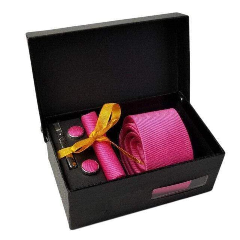 showroomcadeau coffret cravate Cravate mouchoir broche boutons de manchette mode hommes