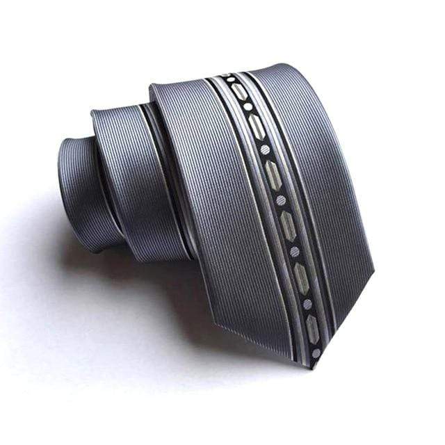 showroomcadeau coffret cravate Gris Cravate en soie stylé pour homme et femme