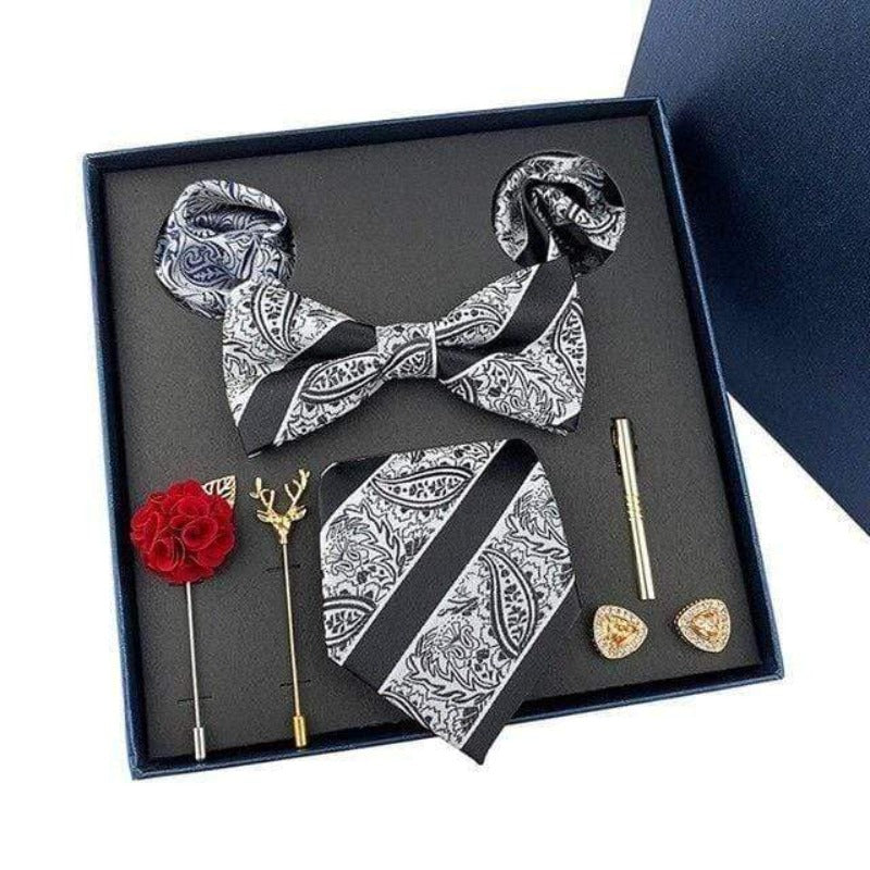 showroomcadeau coffret cravate Gris Ensembles de cravates pour hommes