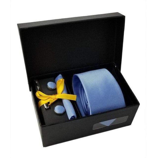 showroomcadeau coffret cravate Marine Cravate mouchoir broche boutons de manchette mode hommes