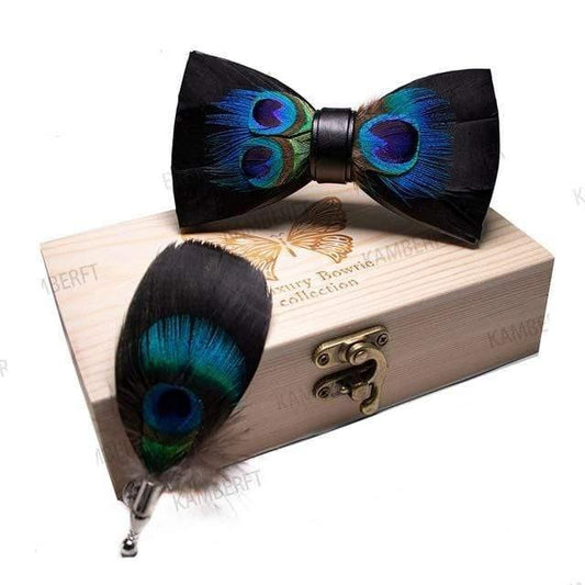 showroomcadeau coffret cravate Original nœud mode plume