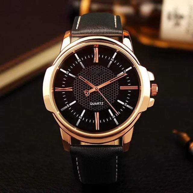 showroomcadeau Coffret montre en cuir Ensemble lunettes ceinture montre quartz pour hommes