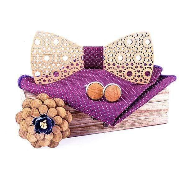 showroomcadeau Cravate homme Bordeaux Nœuds papillon pour hommes Boutons de manchette Nouveau Design
