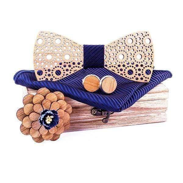 showroomcadeau Cravate homme Marine Nœuds papillon pour hommes Boutons de manchette Nouveau Design