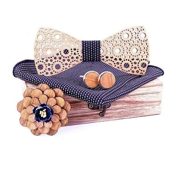 showroomcadeau Cravate homme Marron Nœuds papillon pour hommes Boutons de manchette Nouveau Design