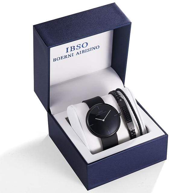showroomcadeau Ensemble Bijoux B8306BK Set Montre et bracelet avec boîte
