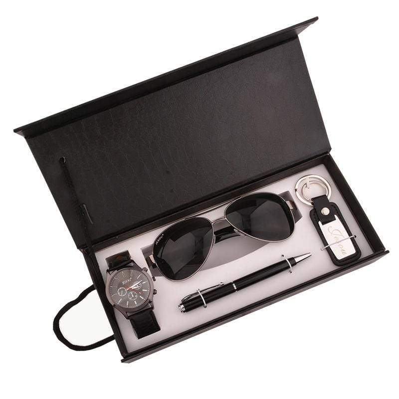 showroomcadeau Ensemble Bijoux Coffret Montres Lunettes De Soleil Stylo Porte-clés