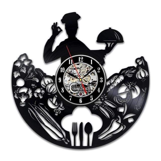 showroomcadeau Horloge murale 4 / 7 Couleur LED Carlon -Horloge murale en vinyle