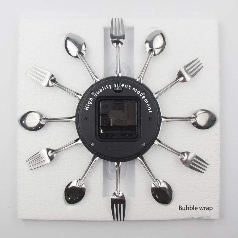 showroomcadeau Horloge murale Chef-Horloge murale créative en métal cuisine