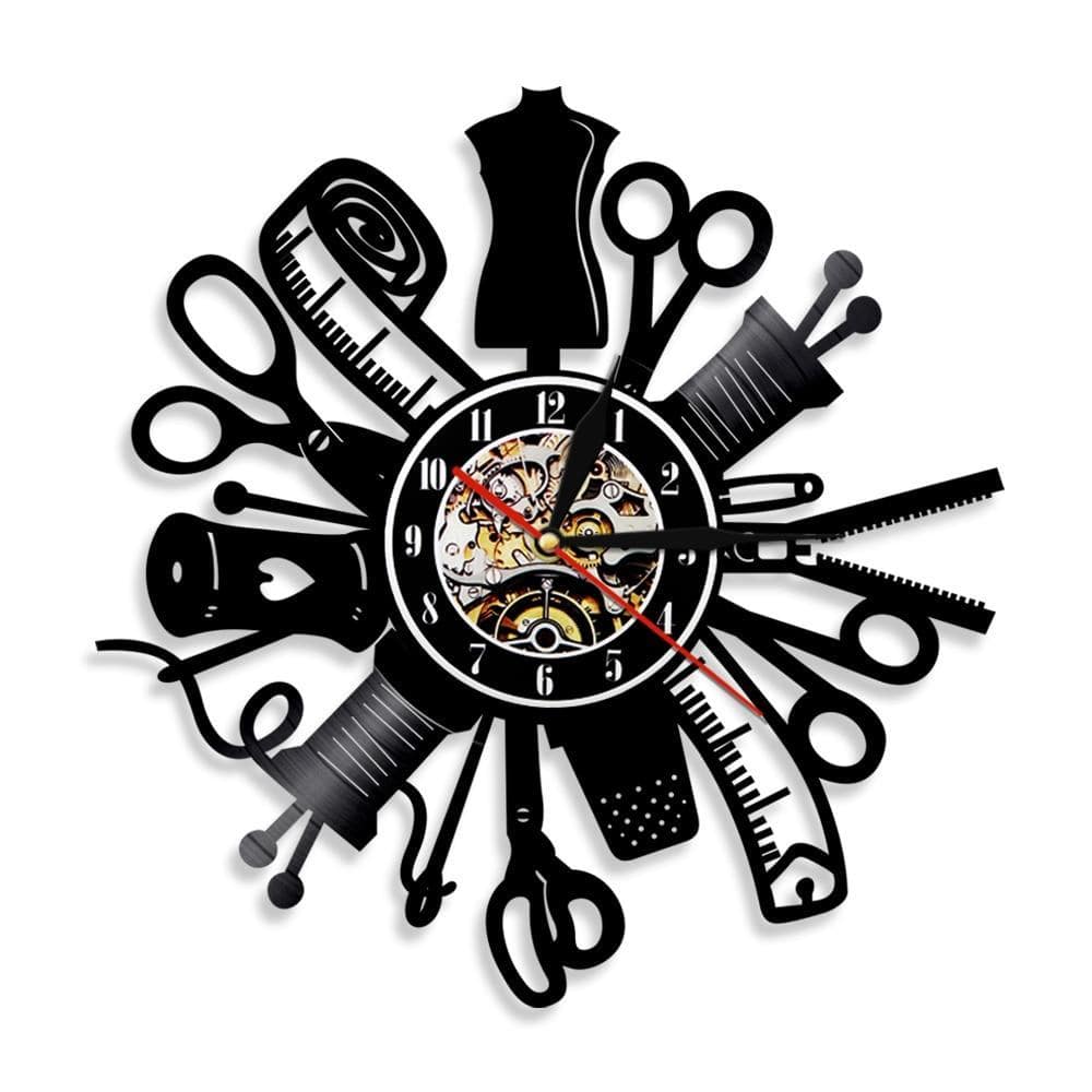 showroomcadeau Horloge murale Hairclock-Horloge murale sur mesure couturière