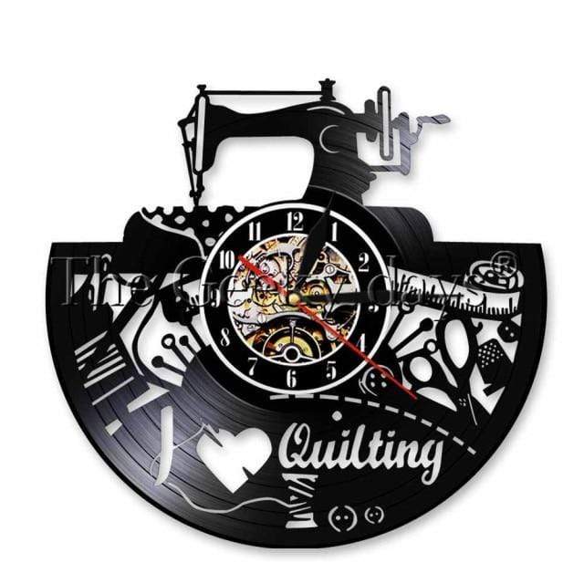 showroomcadeau Horloge murale LED 6 / Noir Hairclock-Horloge murale sur mesure couturière