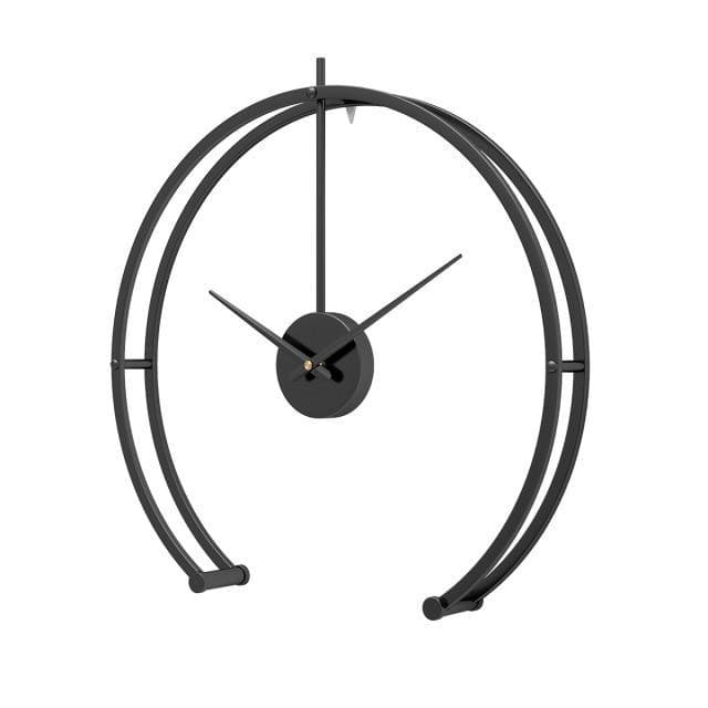 showroomcadeau Horloge murale Noir Bocarl-Horloge murale 3D en métal