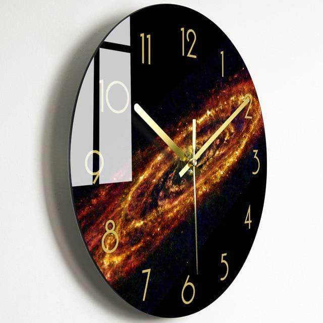 showroomcadeau Horloge murale Style 11 / 14 pouce Quley-Horloge murale de luxe en verre