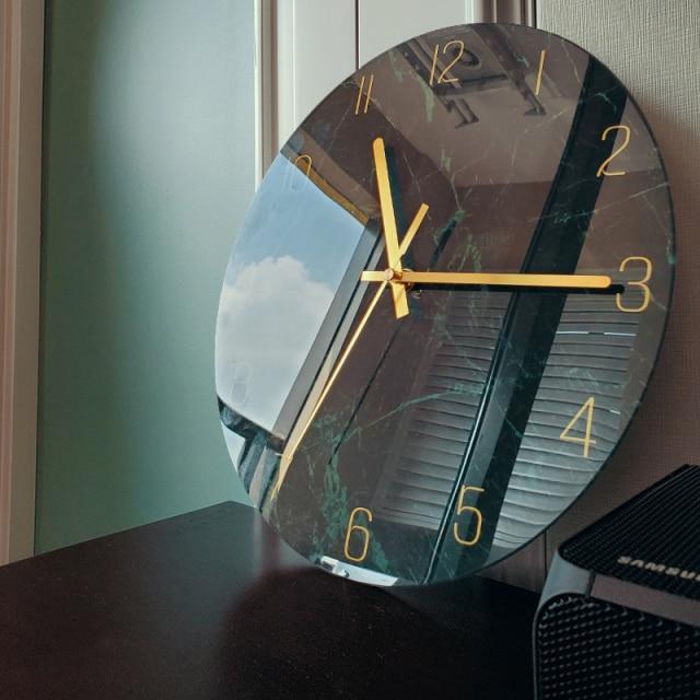 showroomcadeau Horloge murale Style 2 / 14 pouce Quley-Horloge murale de luxe en verre