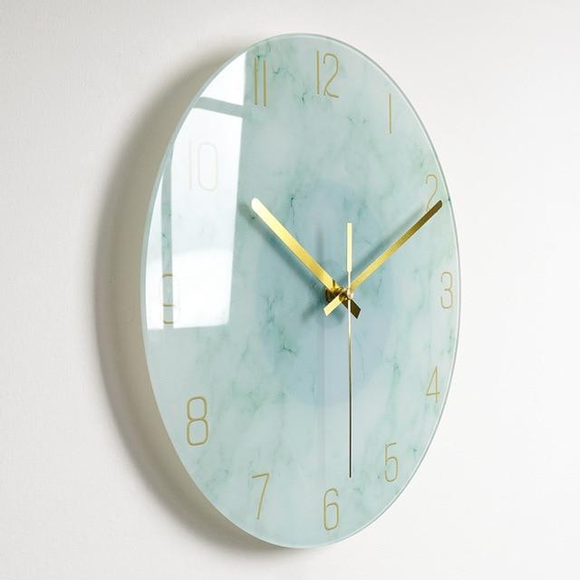showroomcadeau Horloge murale Style 22 / 14 pouce Quley-Horloge murale de luxe en verre