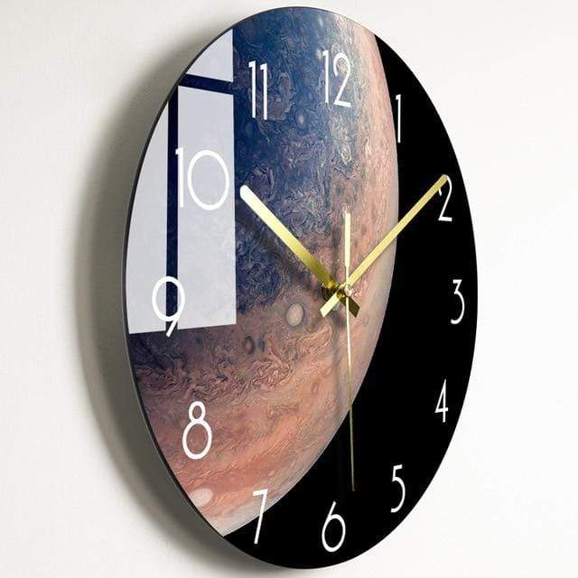 showroomcadeau Horloge murale Style 8 / 14 pouce Quley-Horloge murale de luxe en verre