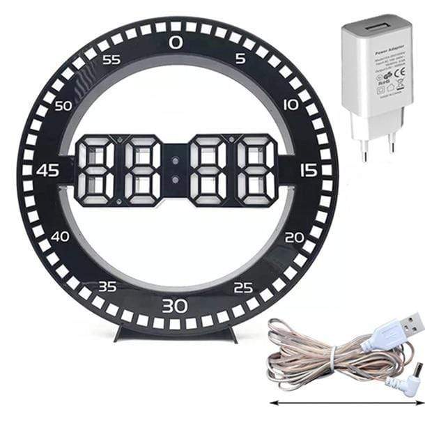 showroomcadeau Horloge numérique Noir Loza-Horloge murale numérique à LED