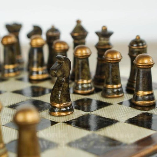 showroomcadeau Jeu d'échecs Jeu d'échecs en résine de haute qualité raffinée