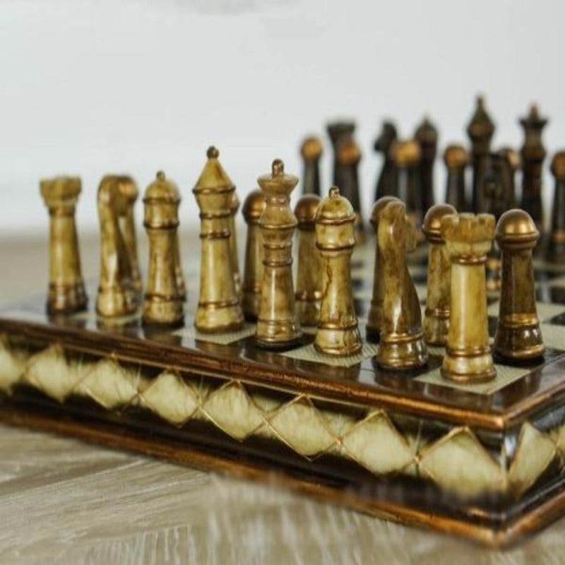 showroomcadeau Jeu d'échecs Jeu d'échecs en résine de haute qualité raffinée