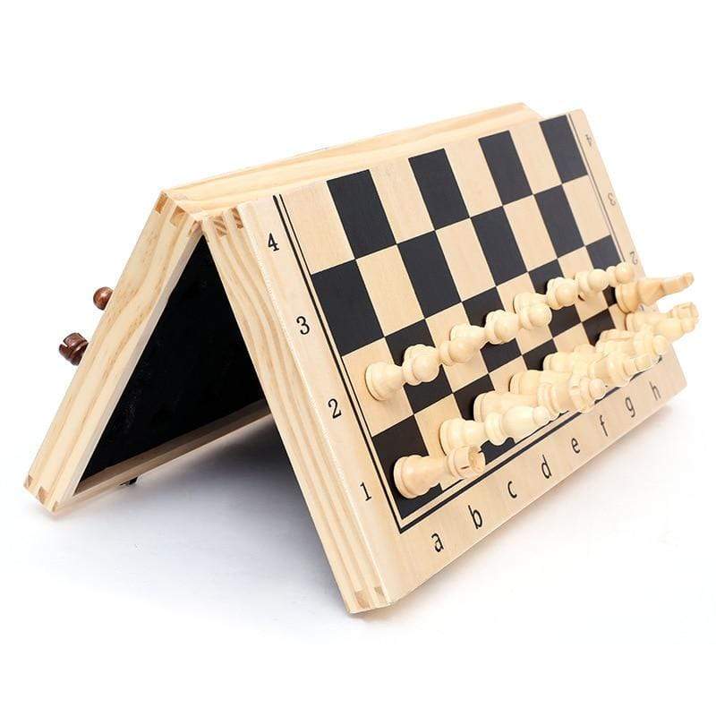 showroomcadeau Jeu d'échecs Jeu d'échecs magnétique pièces en bois massif
