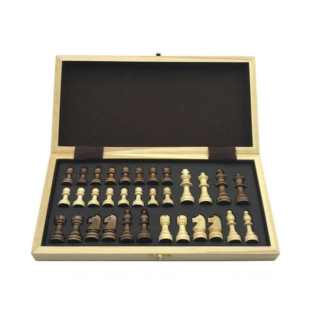 showroomcadeau Jeu d'échecs Jeu d'échecs magnétique pièces en bois massif