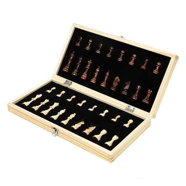 showroomcadeau Jeu d'échecs Jeu d'échecs magnétique pièces en bois massif