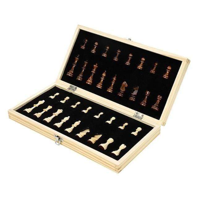 showroomcadeau Jeu d'échecs Jeu d'échecs magnétique pièces en bois massif