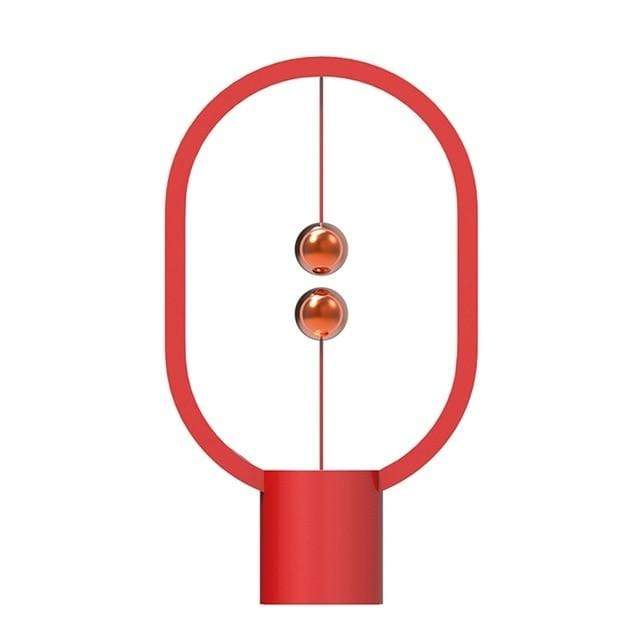 showroomcadeau Lampe de table Rouge Lampe de table ellipse magnétique