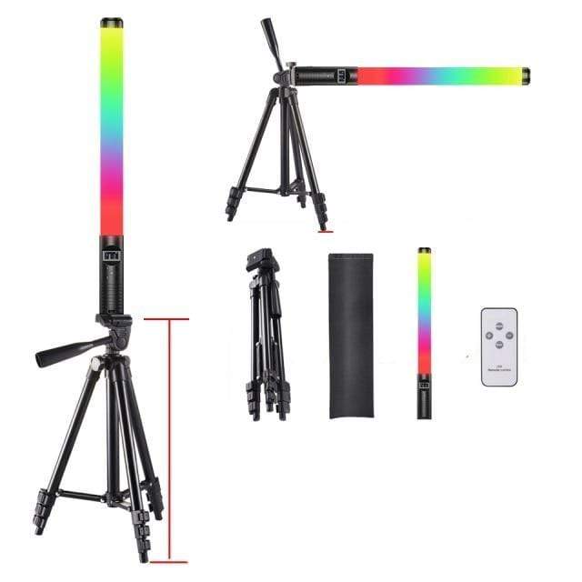 showroomcadeau lumière de l'anneau 102CM Bâton lumière de l'anneau RGB avec trépied