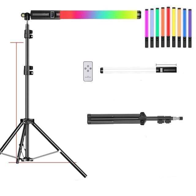 showroomcadeau lumière de l'anneau 160CM Bâton lumière de l'anneau RGB avec trépied